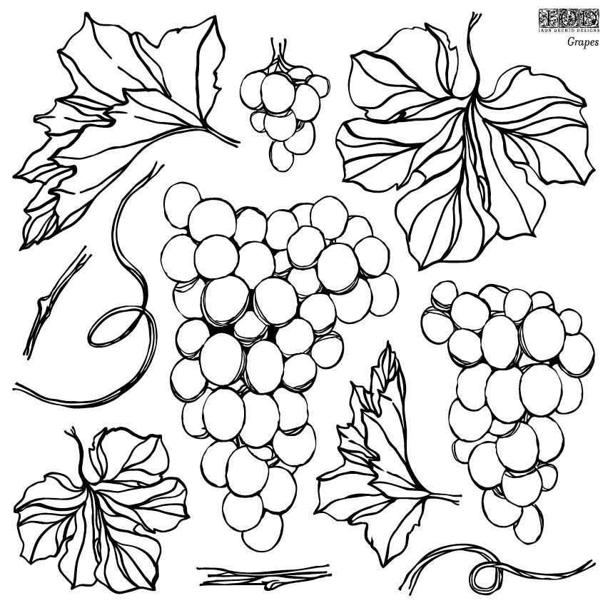 Grapes dekor pecsét