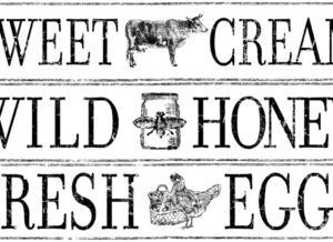 Farm fresh signage dekor transzfer