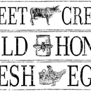 Farm fresh signage dekor transzfer