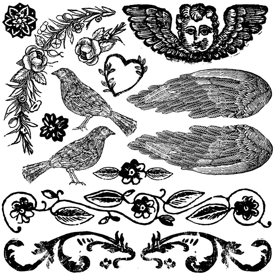 Indie folk dekor pecsét