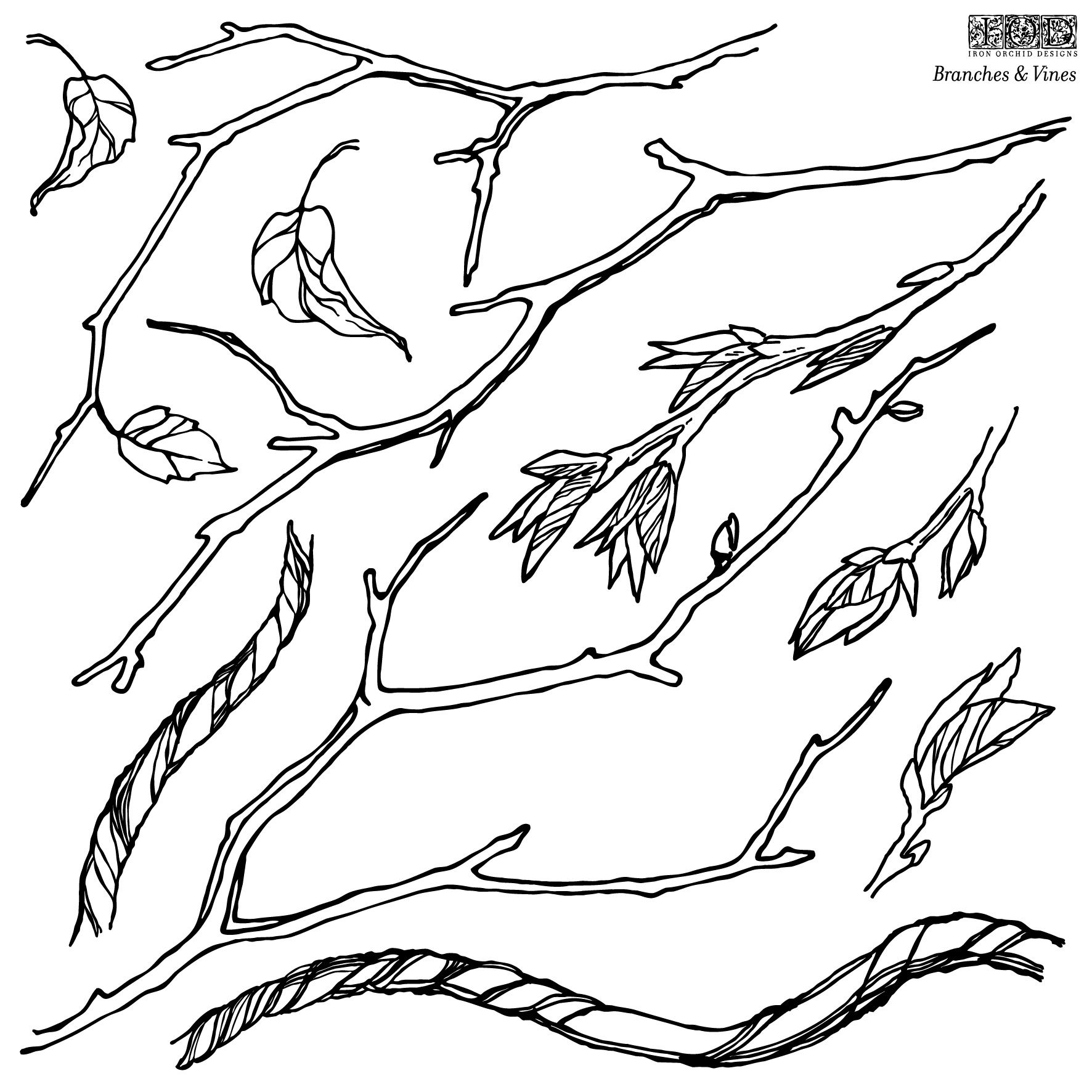 Branches and Vines dekor pecsét