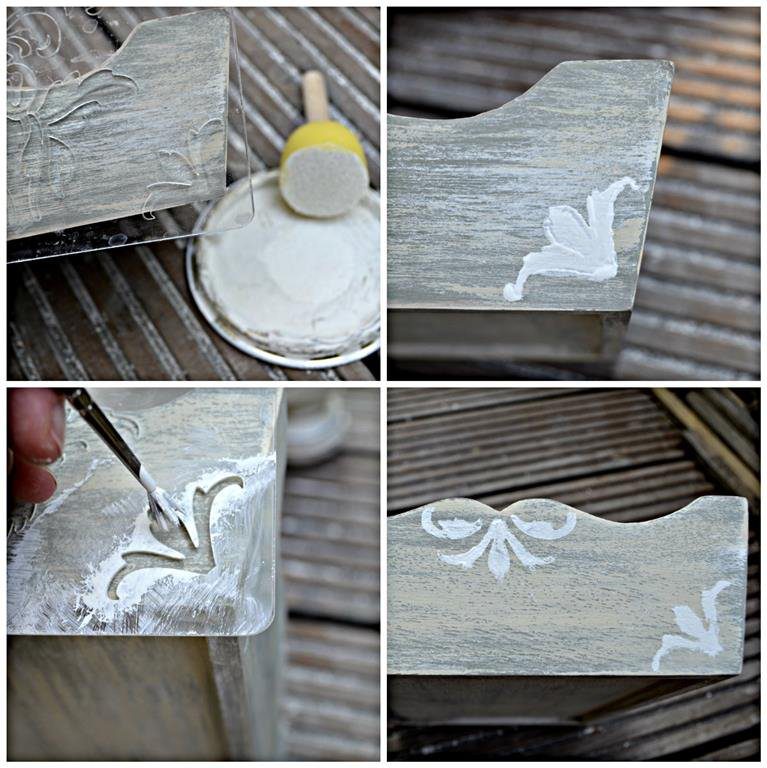 stencilsablonnal mintát festettem