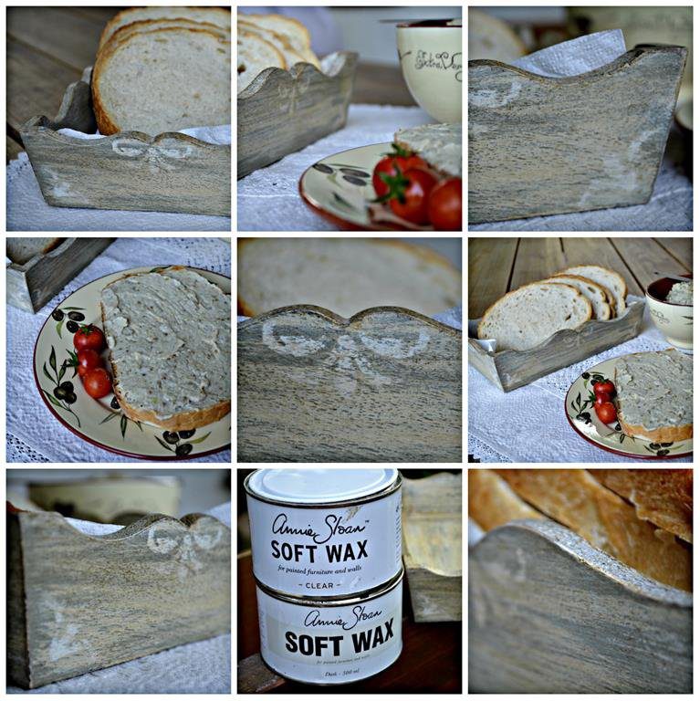 stencillel díszített tálca