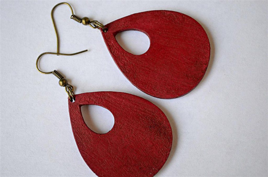 piros antikolt fülbevaló