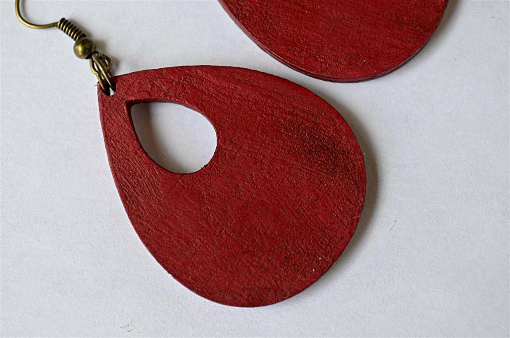 piros antikolt fülbevaló