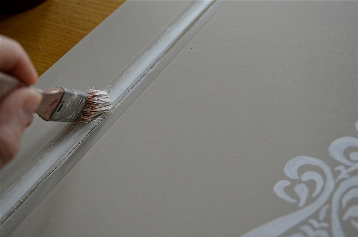 könyvespolc festés chalkpaint festékkel werk