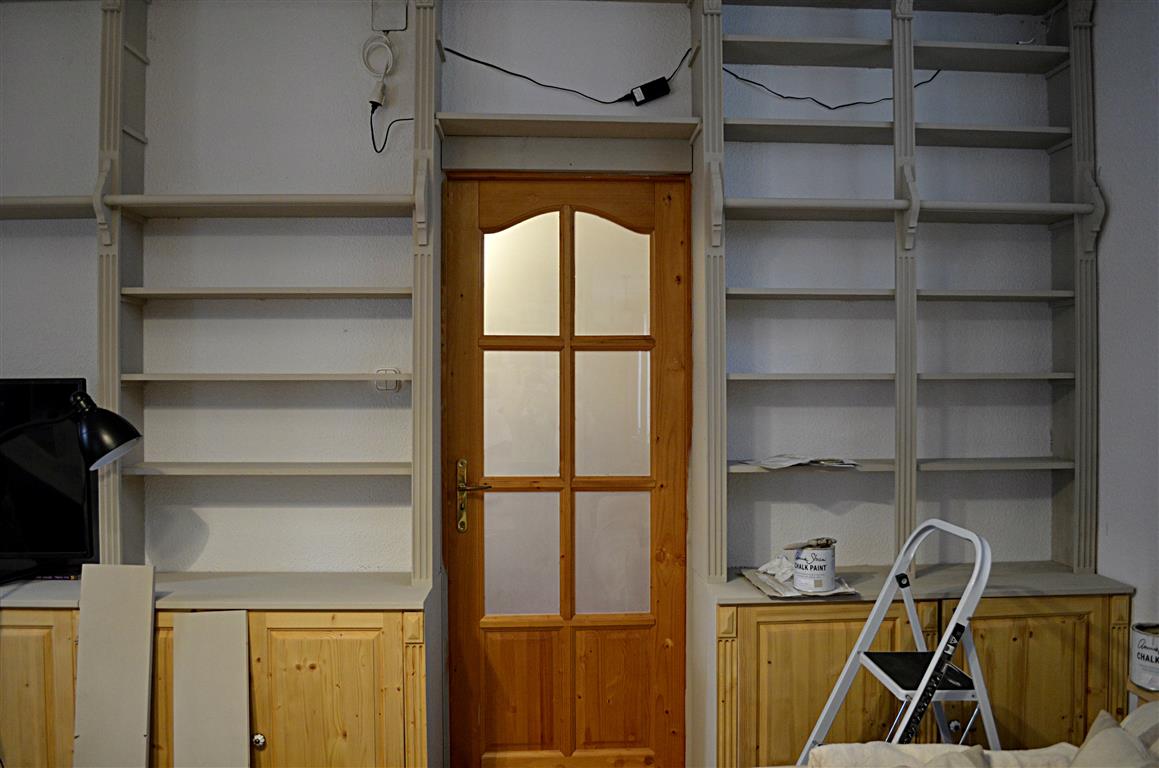 könyvespolc festés annie sloan chalk paint