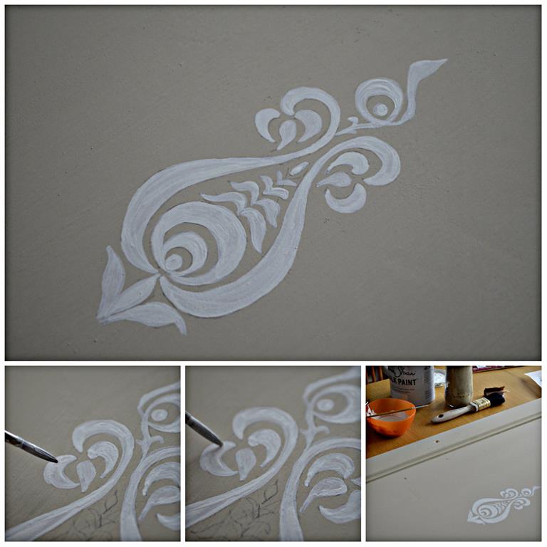 könyvespolc festés chalkpaint festékkel werk