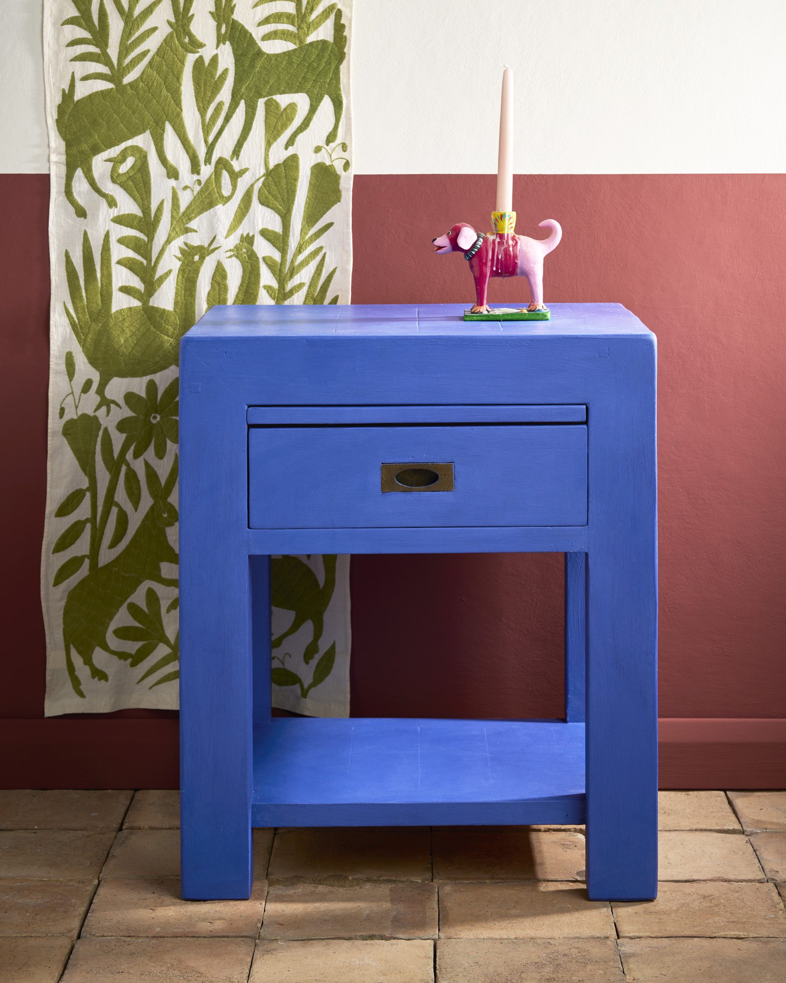 Frida blue mexican styled sidetable Frida blue mexican styled sidetable