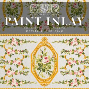 Petite Fleur Pink IOD Paint Inlay csom eleje