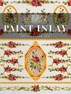 Petite Fleur Red IOD Paint Inlay csom eleje