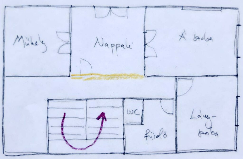 nappali alaprajz kismaros haz