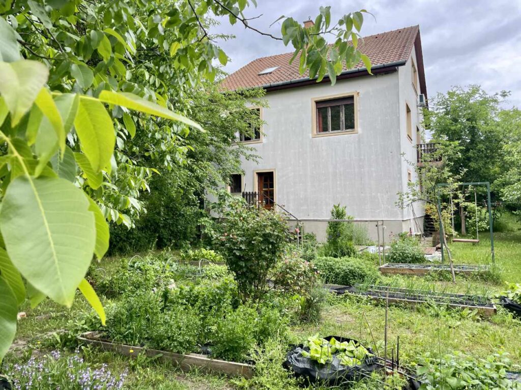 kismaros haz kert felol nezet