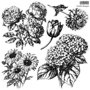 Garden Bouquet IOD stamp artwork