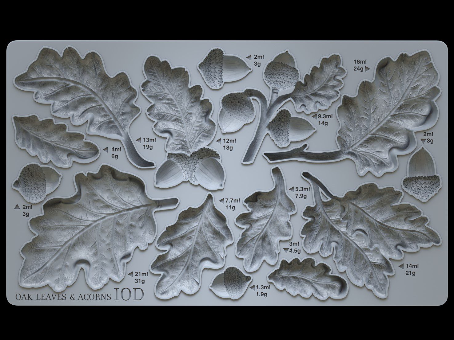 Oak Leaves & Acorns IOD ontoforma