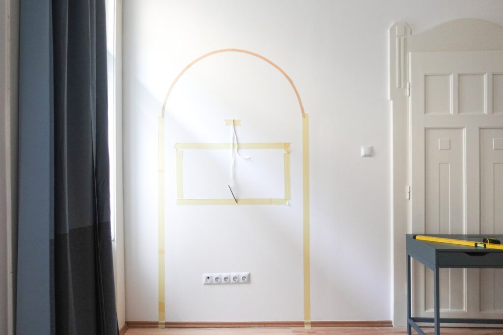 falfestes otletek nappali geometria minta falon annie sloan falfestek ives minta felrajzolas falra maszkoloszalaggal