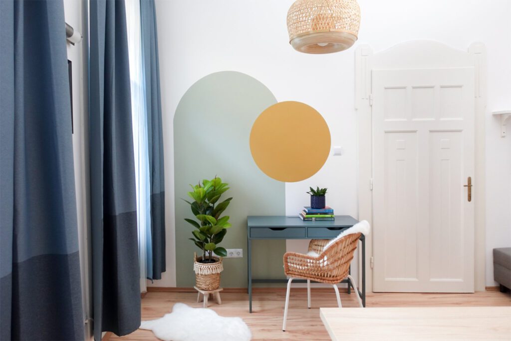 falfestes otletek nappali geometria minta falon annie sloan falfestek utana allapot