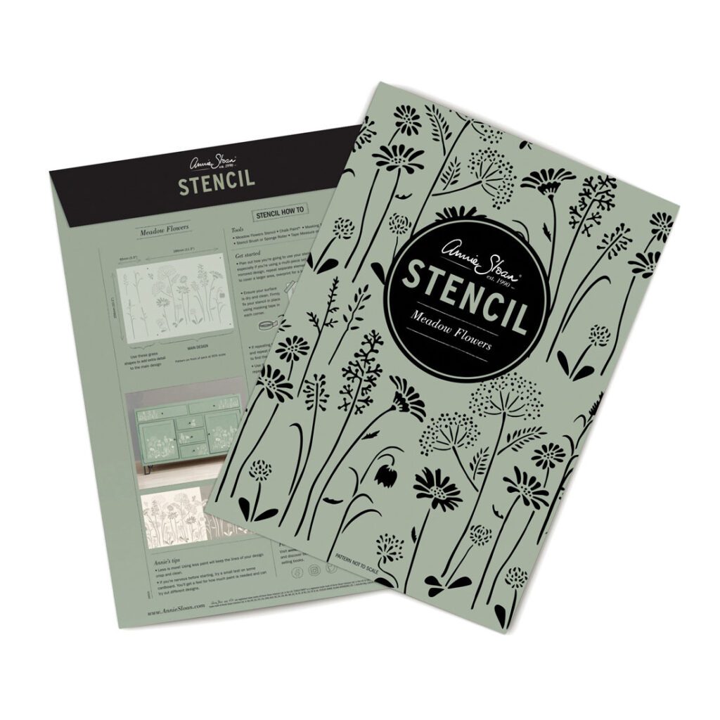 stencil Meadow Flowers Stencil Front Back