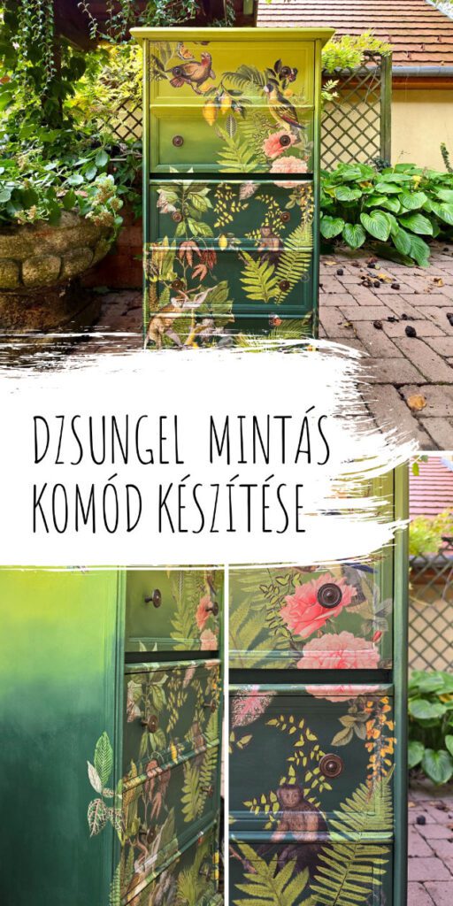 dzsungel mintás komód készítése pinterestre