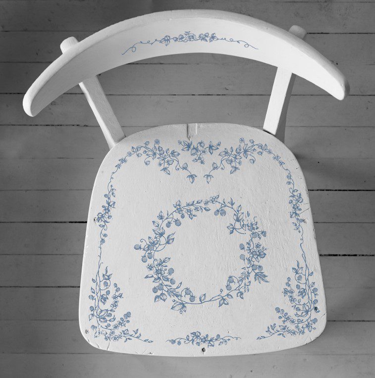 Brambles & Berries IOD stamp széken a minta Brambles & Berries IOD stamp széken a minta