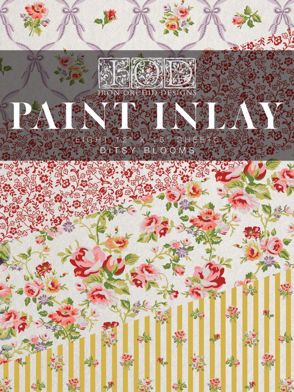 Ditsy Bloom IOD Paint Inlay csom eleje