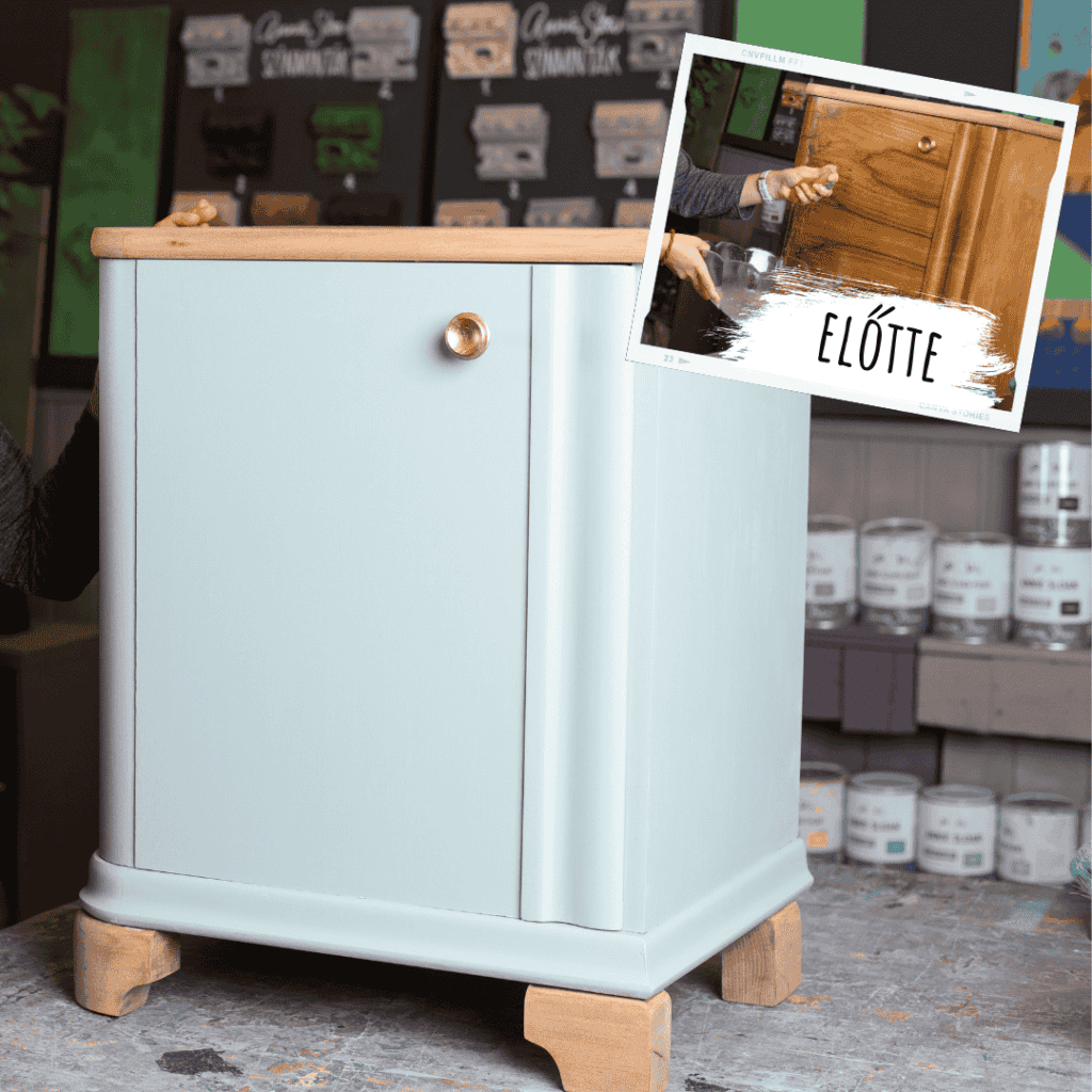 Átfestett Erzsébet szekrény előtte utána