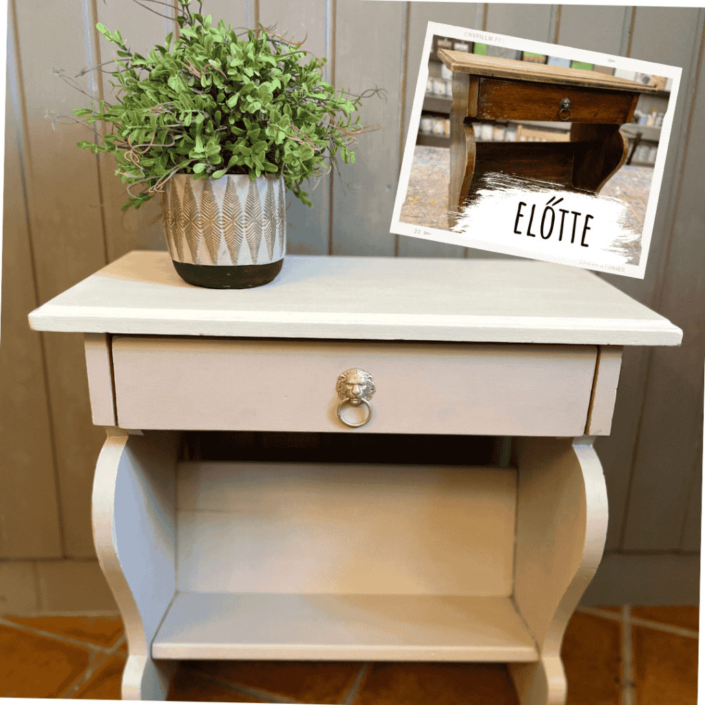 Átfestett újságtartó előtte utána