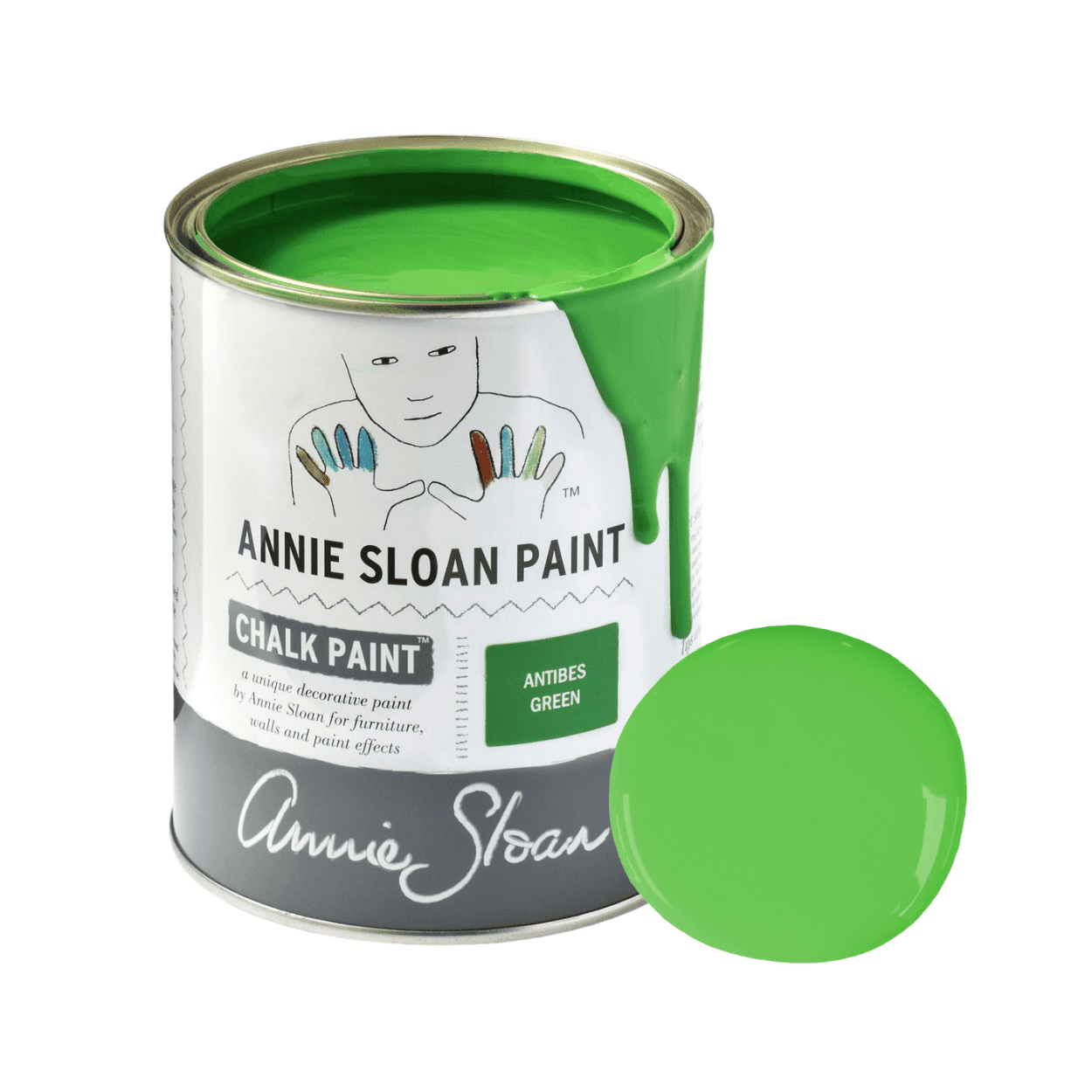 Annie Sloan Antibes Green Chalk Paint festék 1 literes kiszererlés színmintával