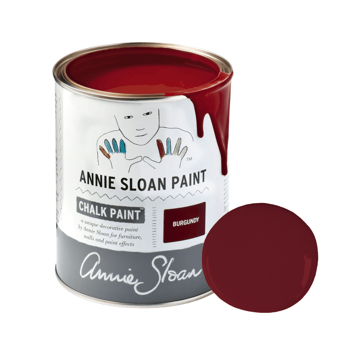 Annie Sloan Burgundy Chalk Paint festék 1 literes kiszererlés színmintával