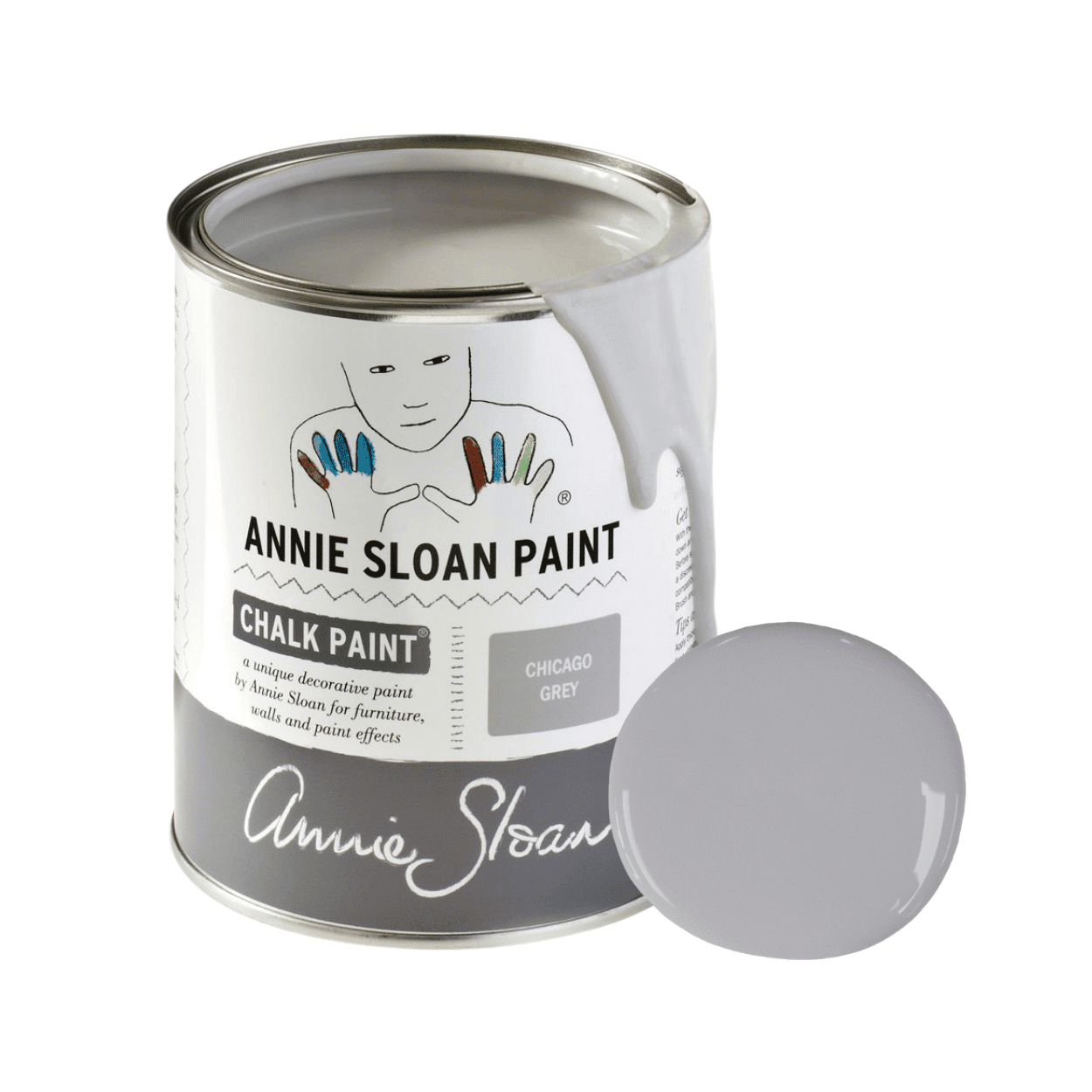 Annie Sloan Chicago Grey Chalk Paint festék 1 literes kiszererlés színmintával