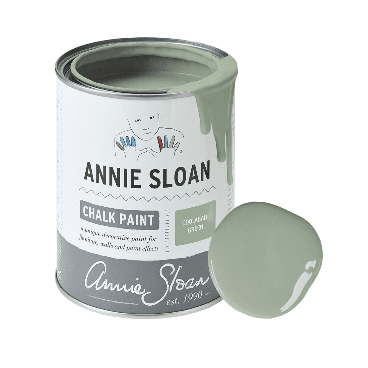 Annie Sloan Coolabah Green Chalk Paint festék 1 literes kiszererlés színmintával Annie Sloan Coolabah Green Chalk Paint festék 1 literes kiszererlés színmintával