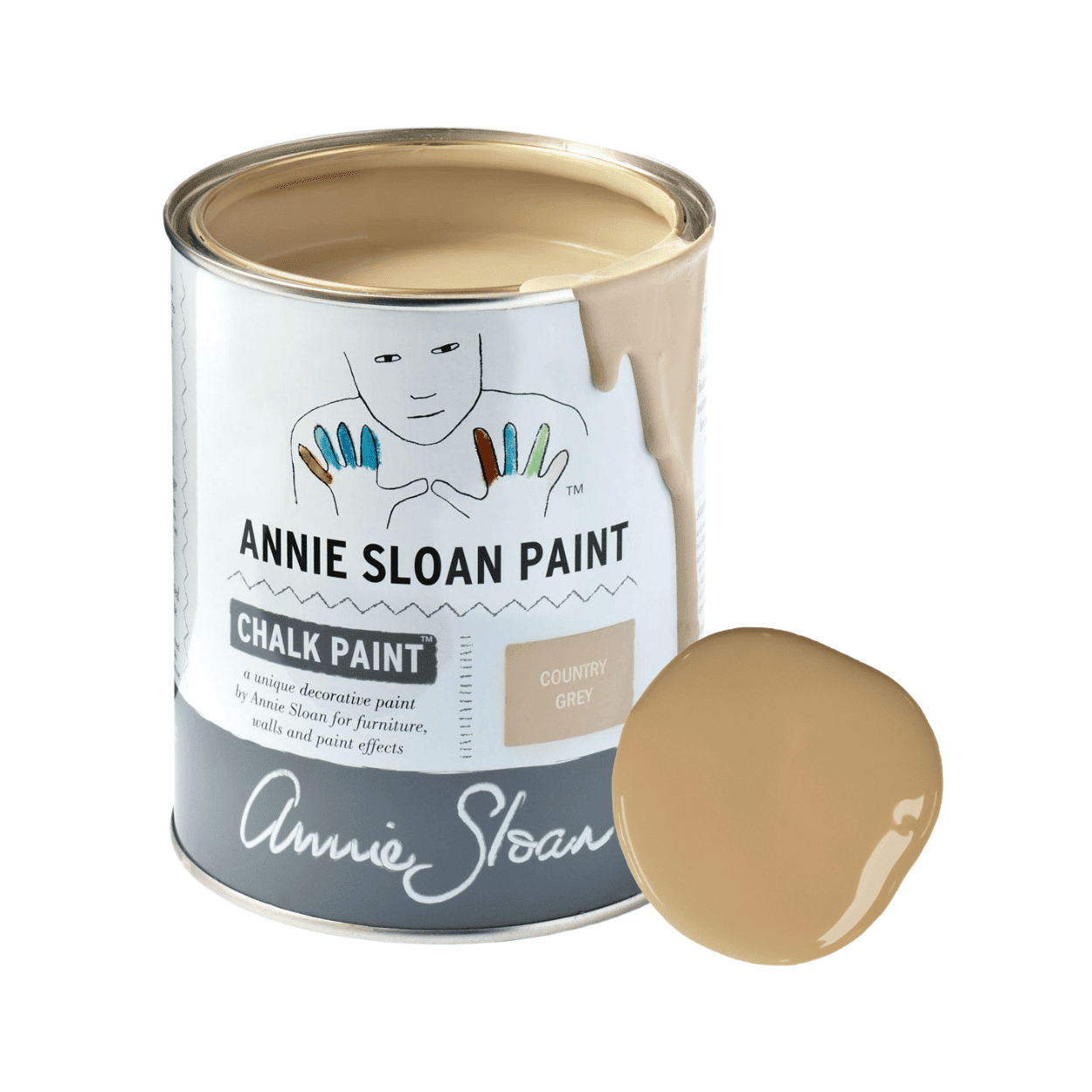 Annie Sloan Country Grey Chalk Paint festék 1 literes kiszererlés színmintával