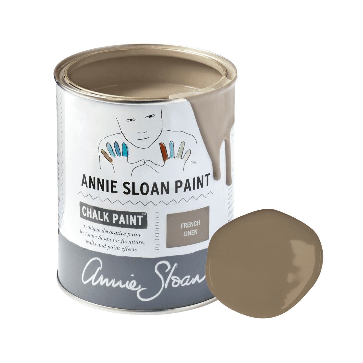 Annie Sloan French Linen Chalk Paint festék 1 literes kiszererlés színmintával