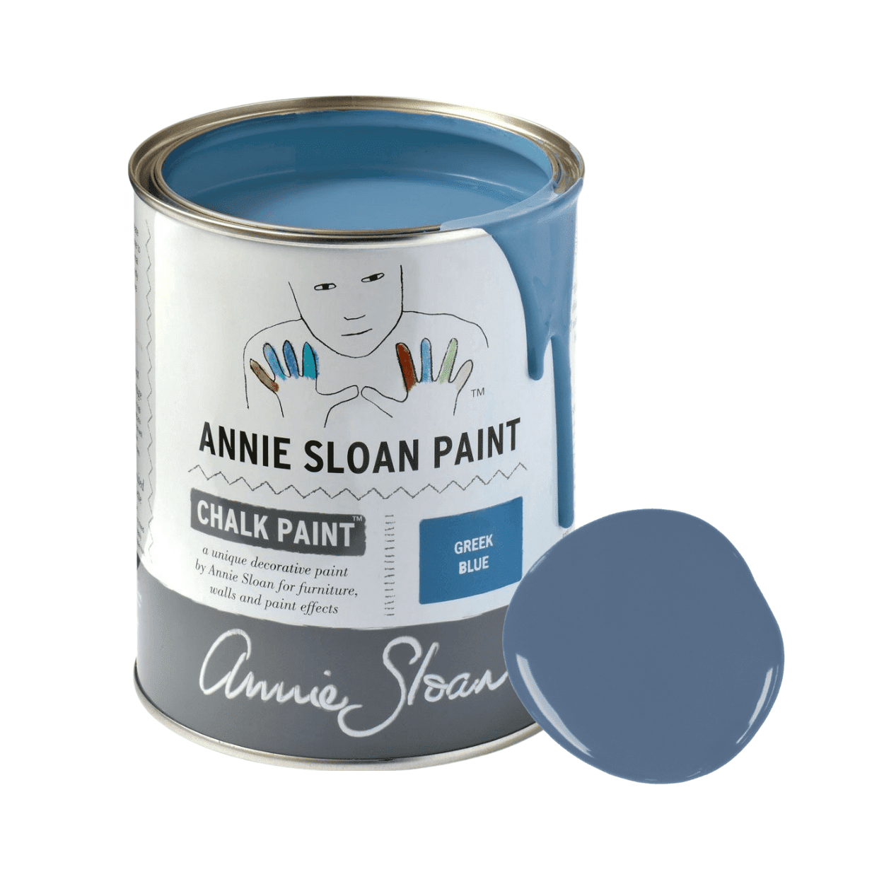 Annie Sloan Greek Blue Chalk Paint festék 1 literes kiszererlés színmintával
