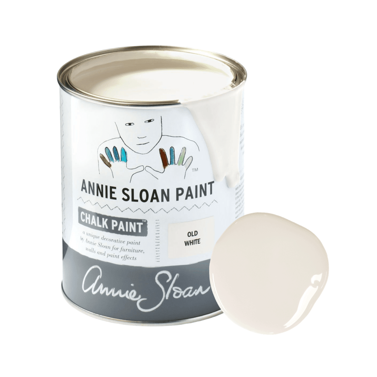 Annie Sloan Old White Chalk Paint festék 1 literes kiszererlés színmintával Annie Sloan Old White Chalk Paint festék 1 literes kiszererlés színmintával