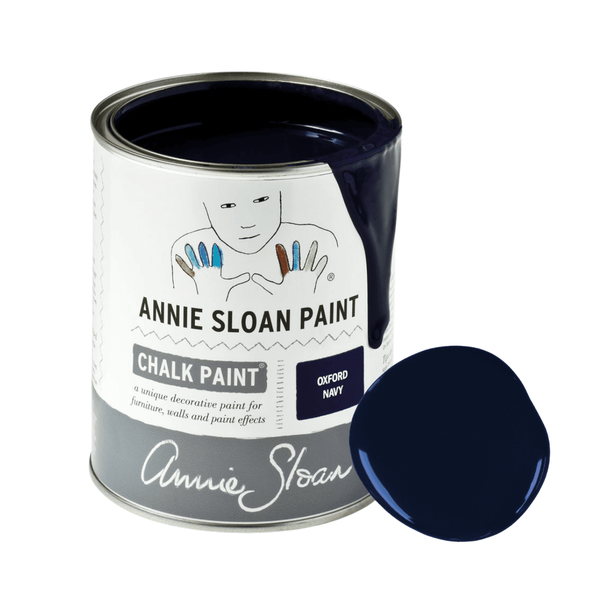 Annie Sloan Oxford Navy Chalk Paint festék 1 literes kiszererlés színmintával