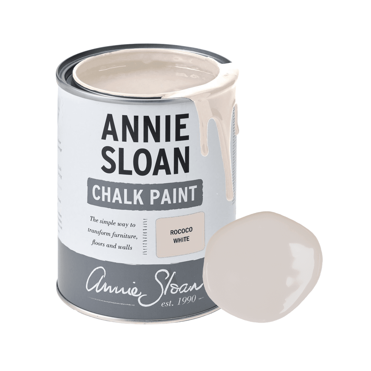 Annie Sloan Rococo White Chalk Paint festék 1 literes kiszererlés színmintával