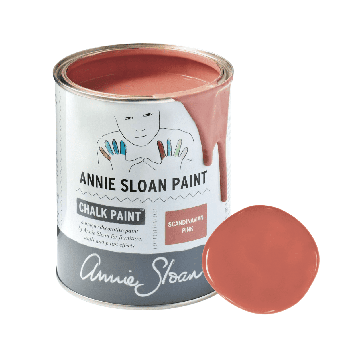 Annie Sloan Scandinavian Pink Chalk Paint festék 1 literes kiszererlés színmintával
