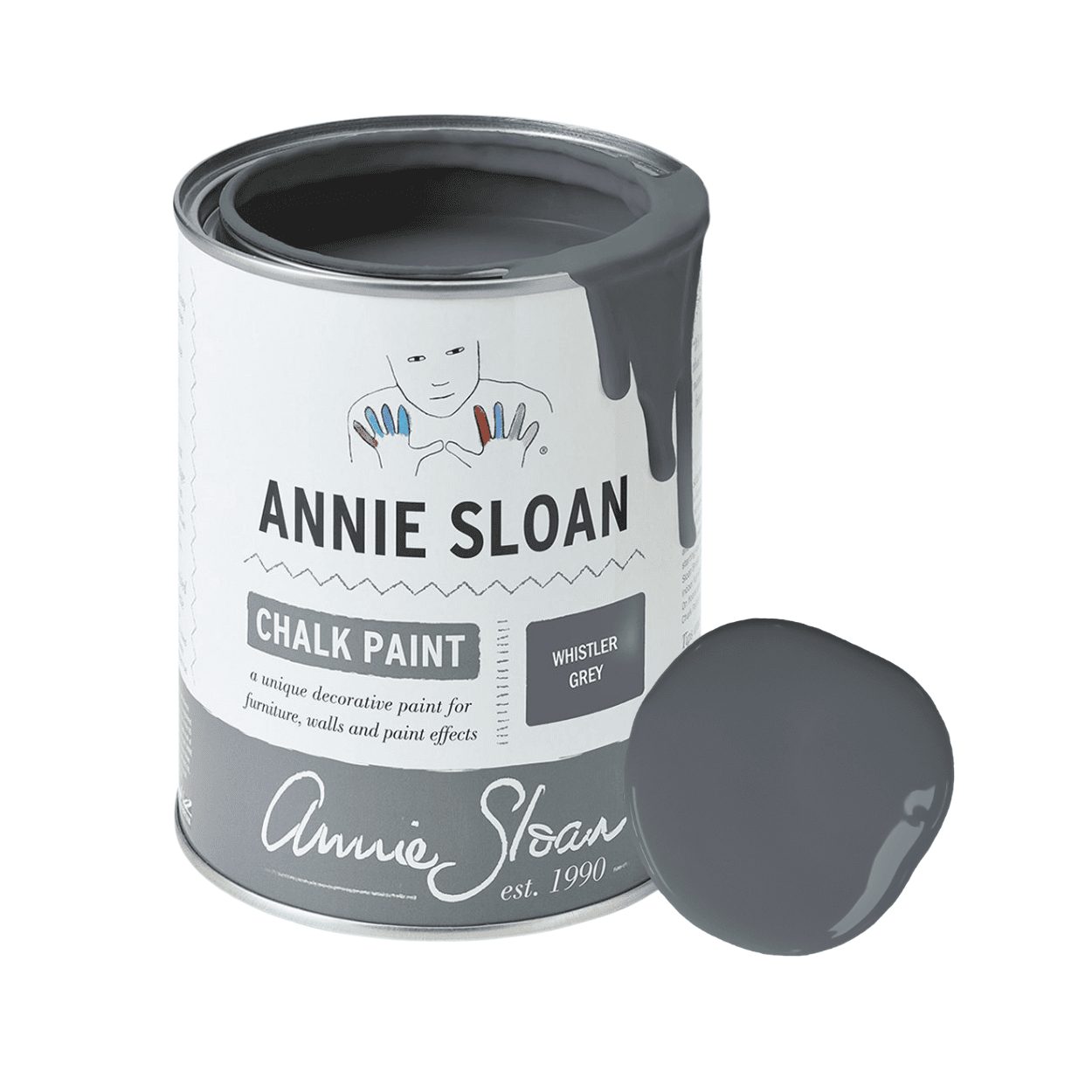 Annie Sloan Whistler Grey Chalk Paint festék 1 literes kiszererlés színmintával
