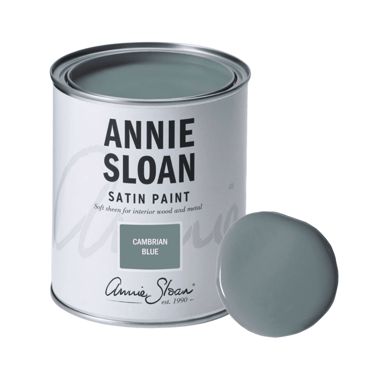 Annie Sloan Cambrian Blue Satin Paint festék 750 mililiteres kiszererlés színmintával