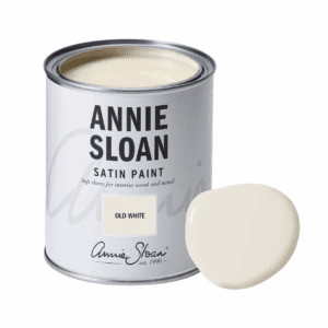 Annie Sloan Old White Satin Paint festék 750 mililiteres kiszererlés színmintával