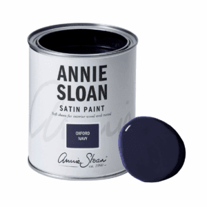 Annie Sloan Oxford Navy Satin Paint festék 750 mililiteres kiszererlés színmintával