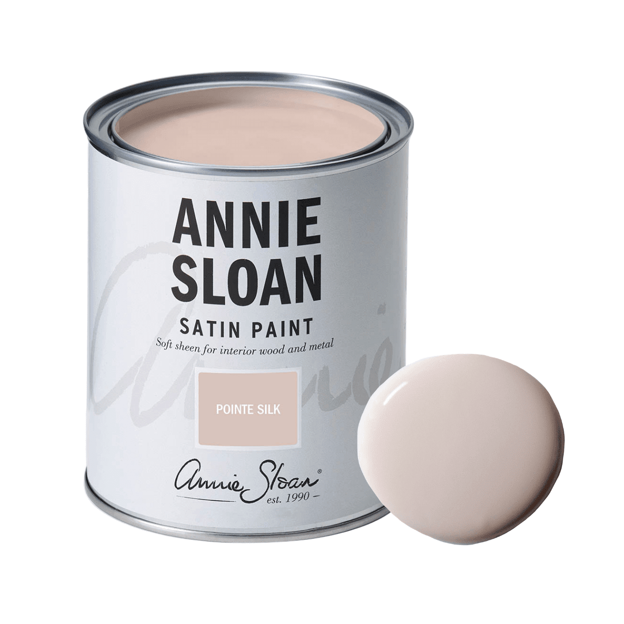 Annie Sloan Pointe Silk Satin Paint festék 750 mililiteres kiszererlés színmintával