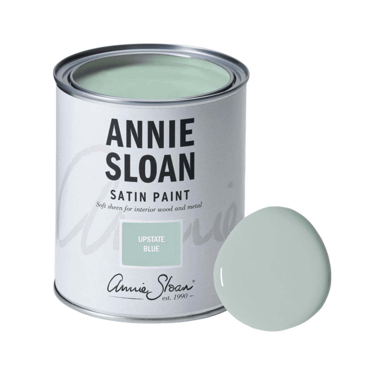 Annie Sloan Upstate Blue Satin Paint festék 750 mililiteres kiszererlés színmintával
